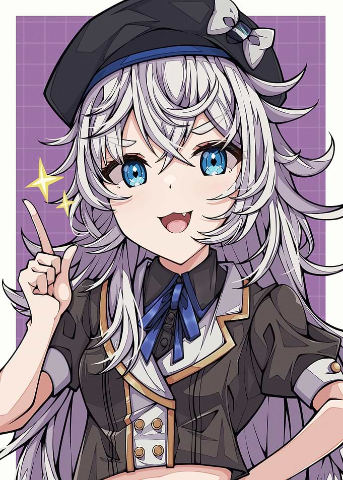 Anime Girl with Silver Hair
