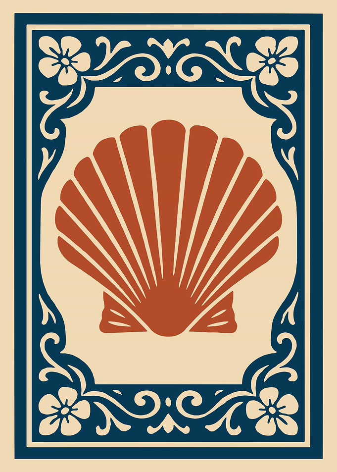 Scallop Shell Decorative Frame