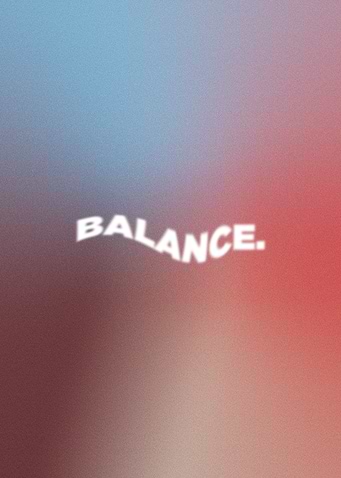 BALANCE - Emotional Gradient Wall Art | Calming Aesthetic Mental Health Poster