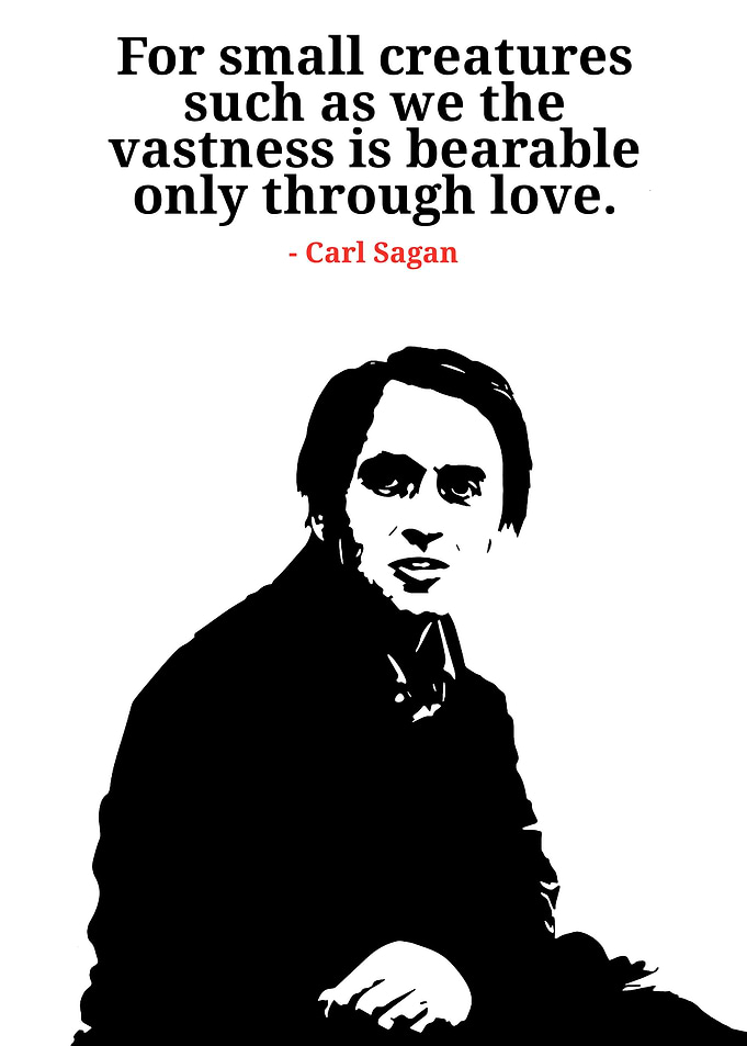 Carl Sagan Quote Portrait