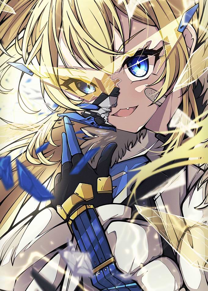 Anime Girl with Cybernetic Enhancements