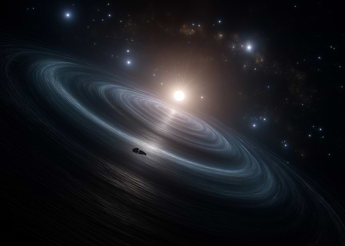 Spacecraft in orbit around a planet
