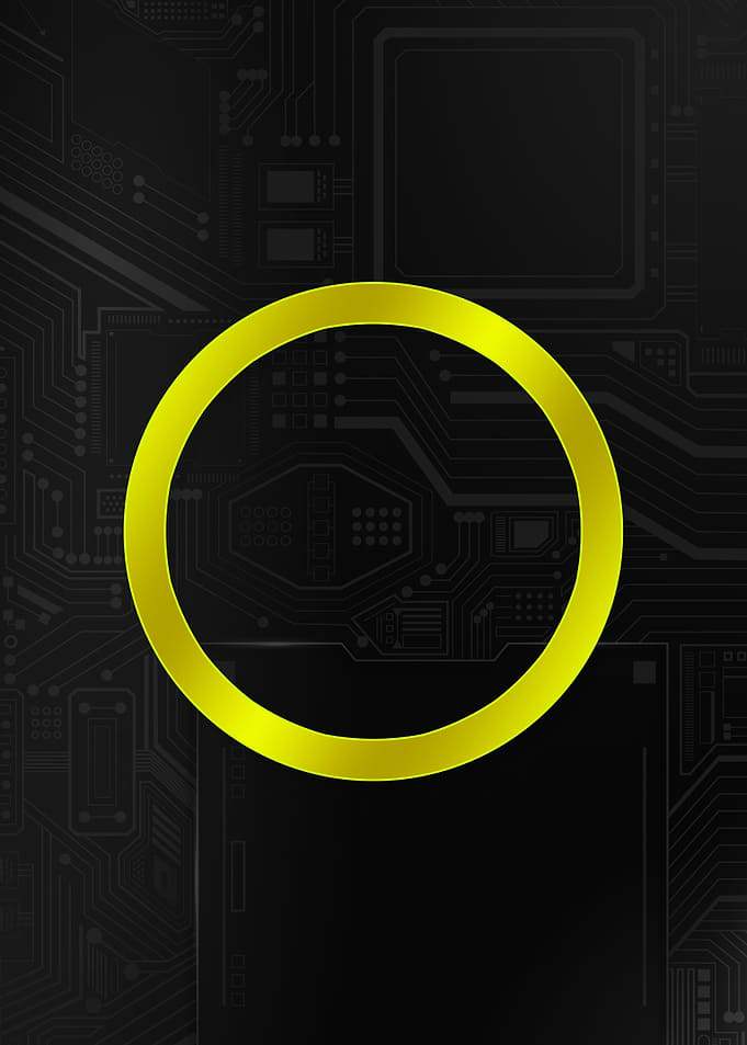 Golden Circle Minimalist Gaming Poster