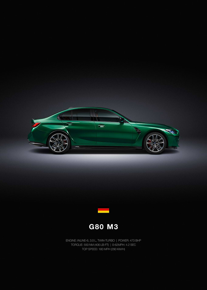 G80 M3 Car Poster