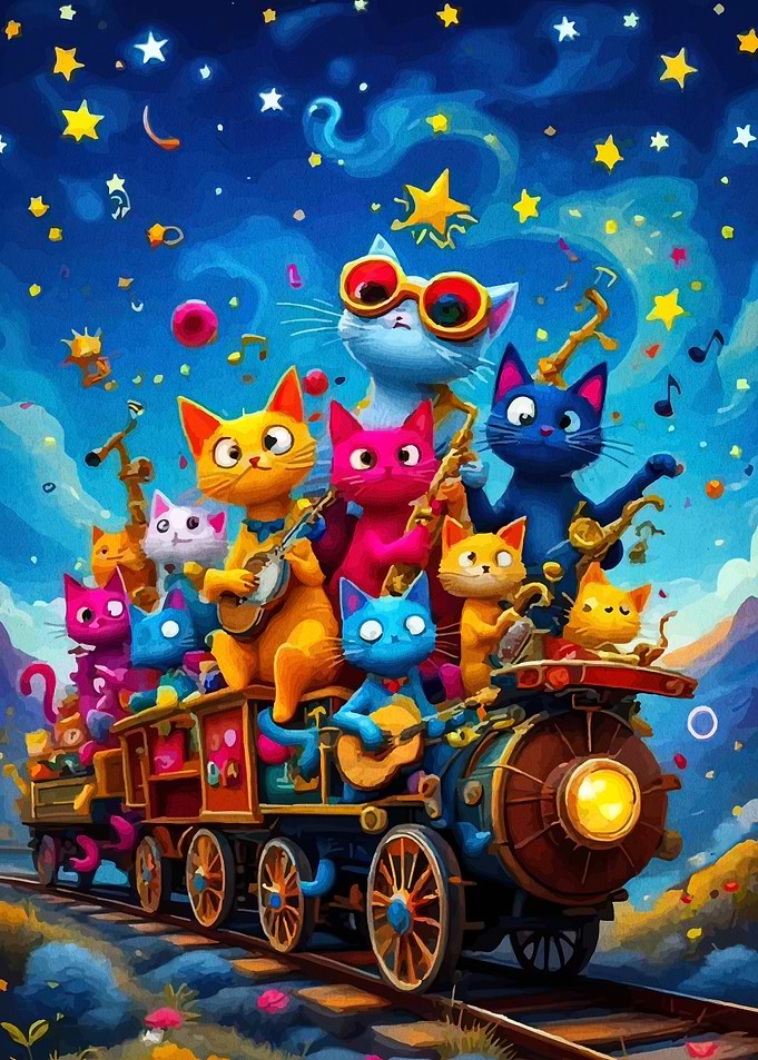 Cats on a Train