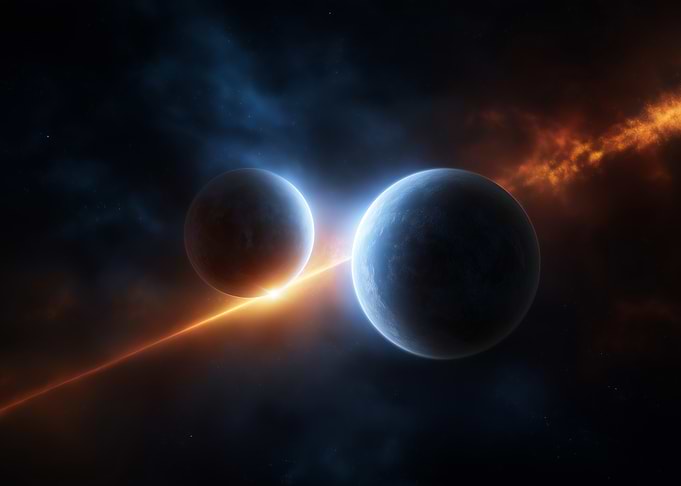 Two Planets with Energy Beam
