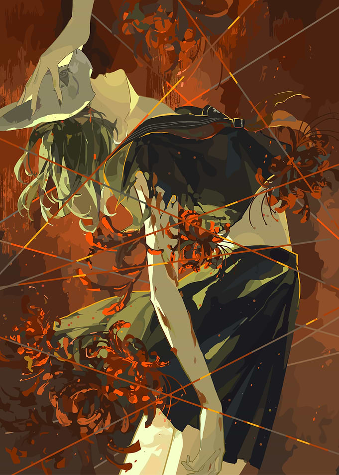 Woman Silent with Red Spider Lilies