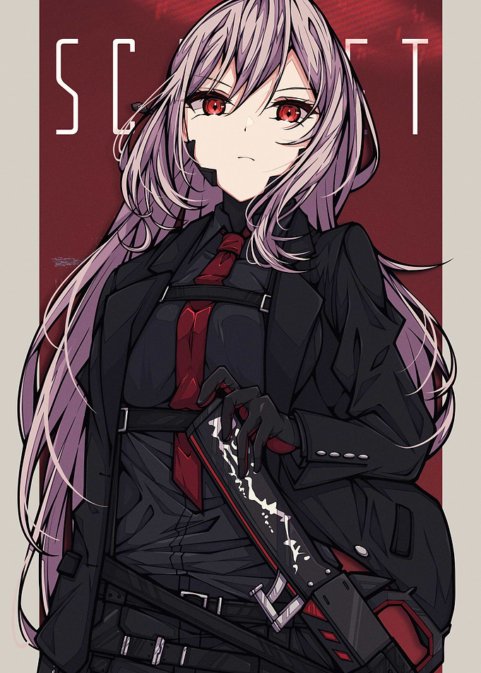 Anime Girl in Black Suit