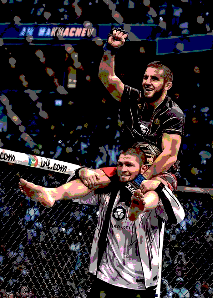 Islam Makhachev Victory Celebration
