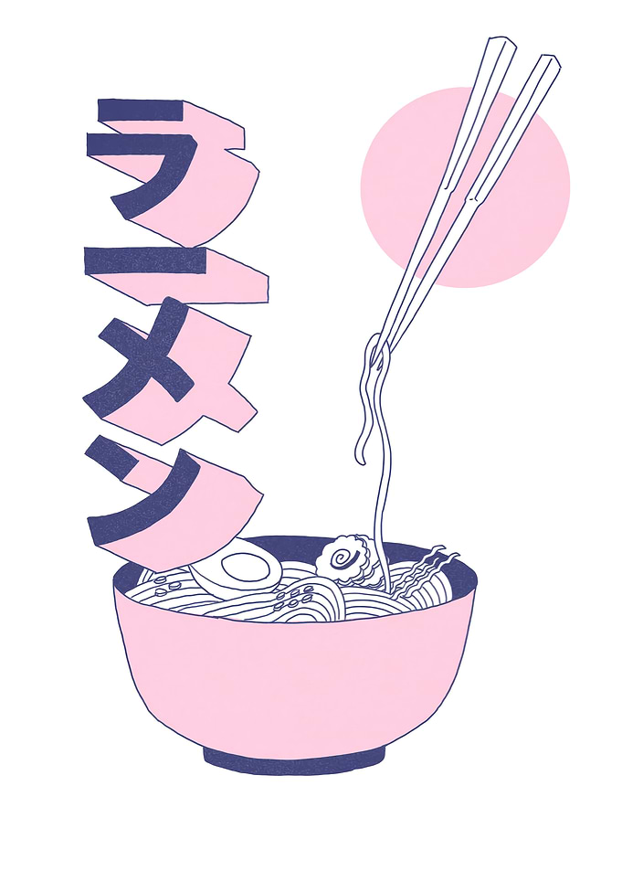 Ramen Bowl Illustration
