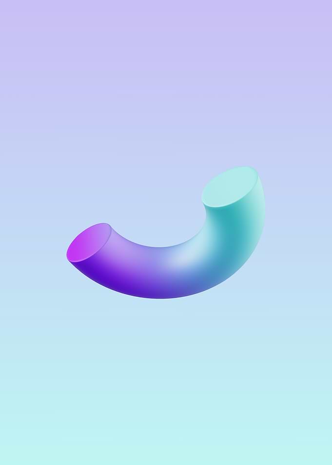 Gradient Curved Shape on Light Background