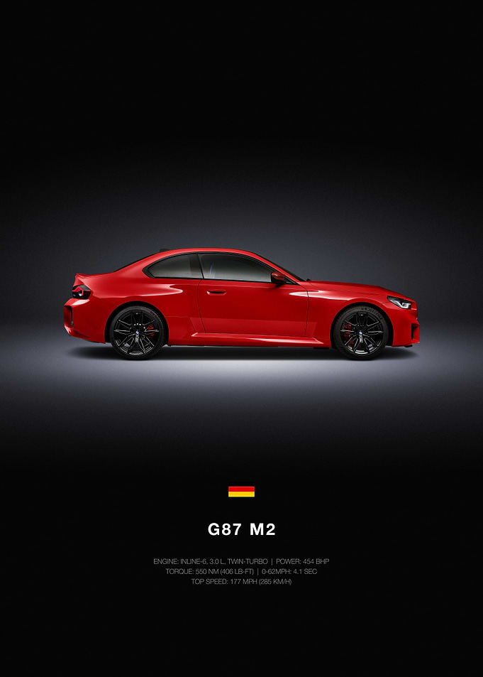 BMW G87 M2 Car Poster