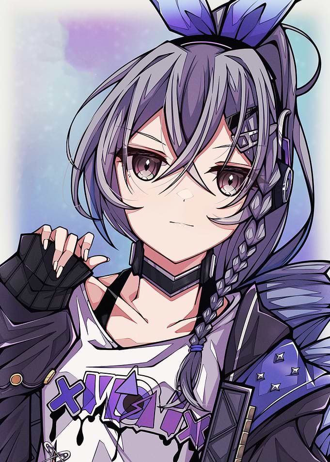 Anime Girl with Gray Hair