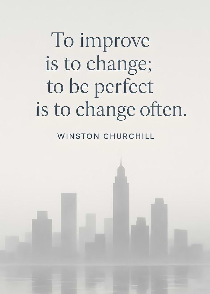 Improvement Quote with Cityscape