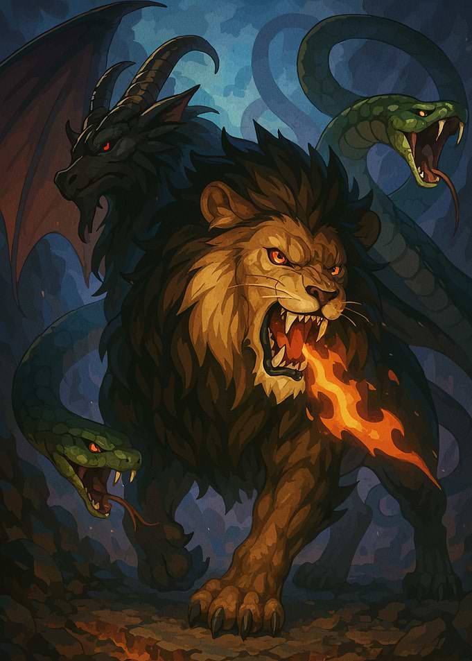 Chimera: Lion DragonSnake Monster