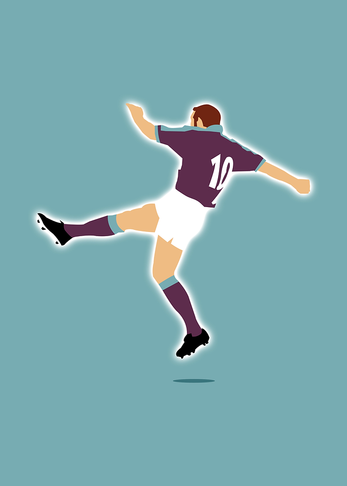 Soccer Player Di Canio Kicking Ball