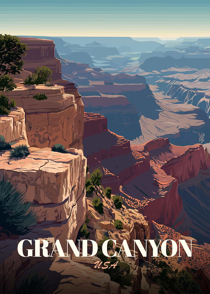 Grand Canyon USA Travel Poster