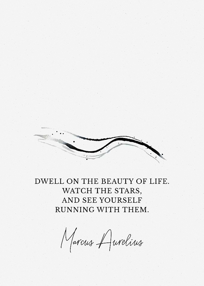 Marcus Aurelius Quote Minimalist Art