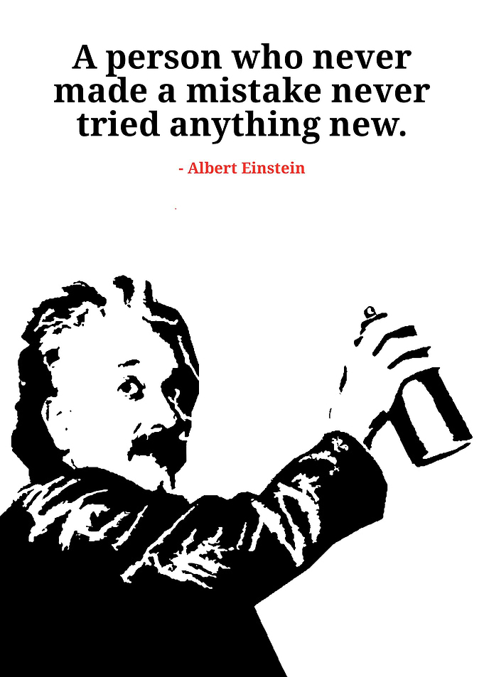 Einstein Quote with Spray Paint Art