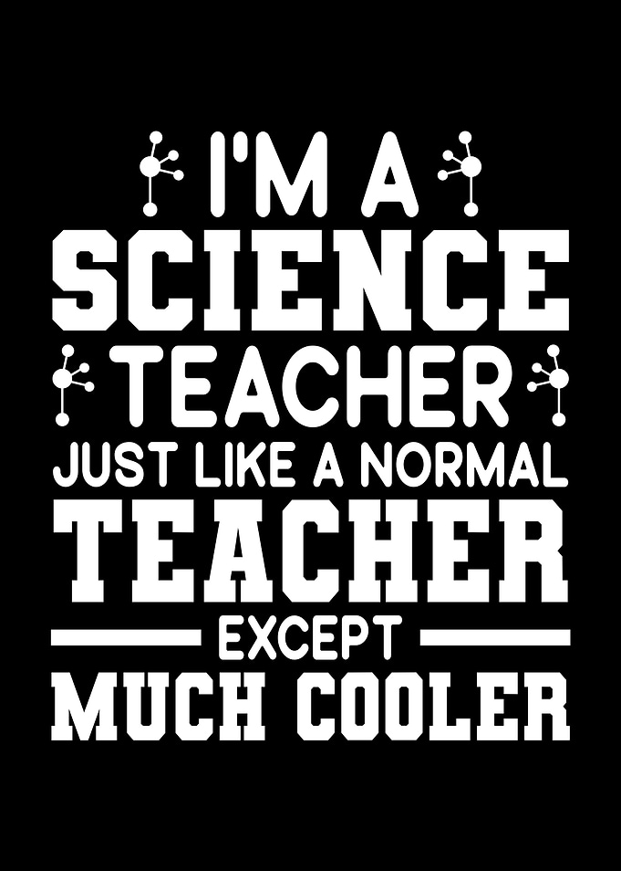 Science Teacher Cool Text Art