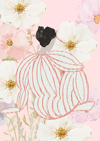 Floral Woman Illustration