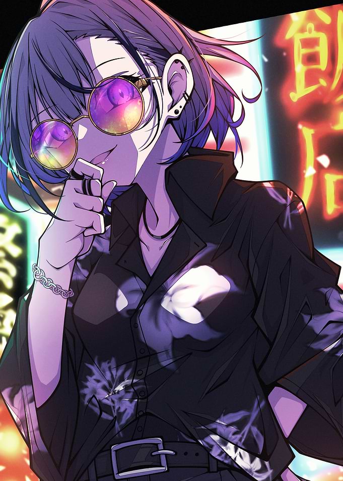 Cool Anime Girl with Sunglasses