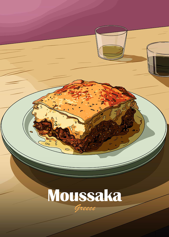 Moussaka Illustration