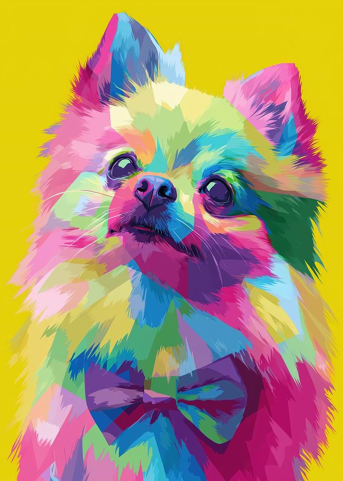 Pomeranian Pop Art