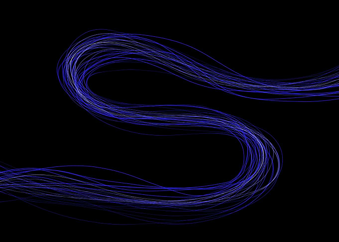 Abstract Blue Lines on Black Background
