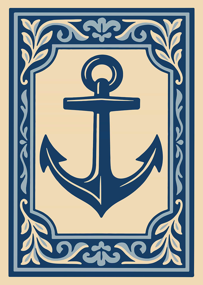 Nautical Anchor Framed Art