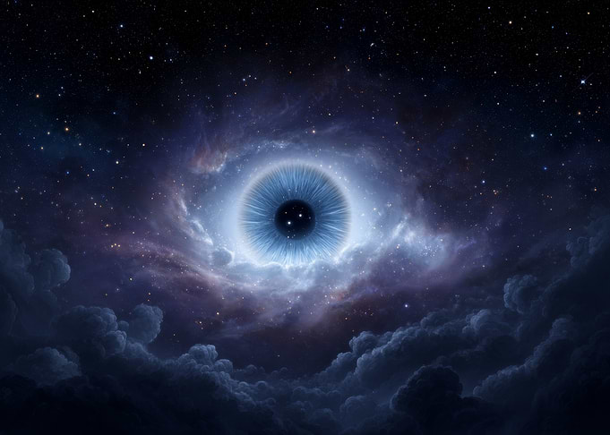 Cosmic Eye in the Night Sky
