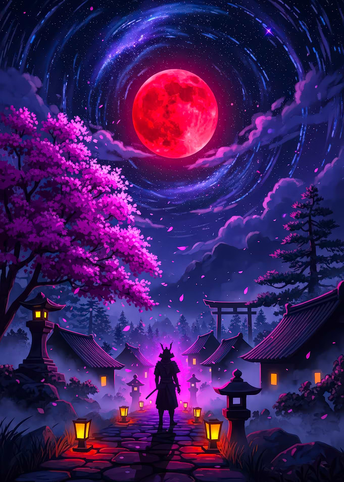 Samurai Under Red Moon
