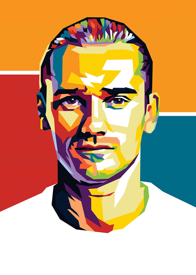 Antoine Griezmann Pop Art Portrait