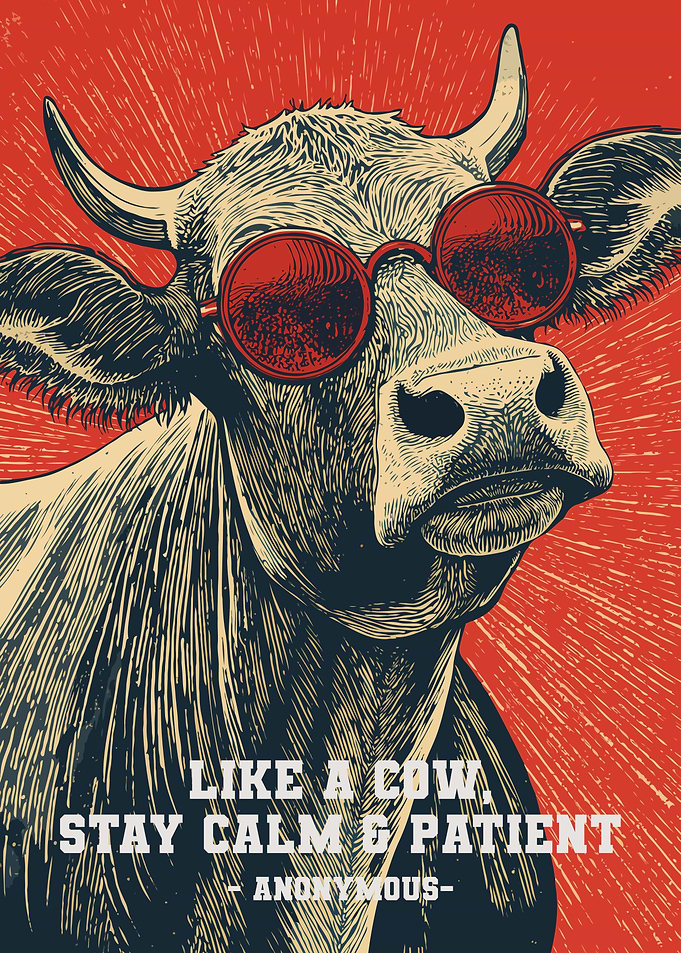 Cool Cow with Sunglasses Art