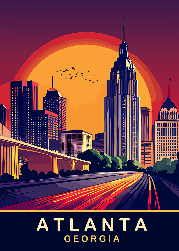 Atlanta Georgia Cityscape Art