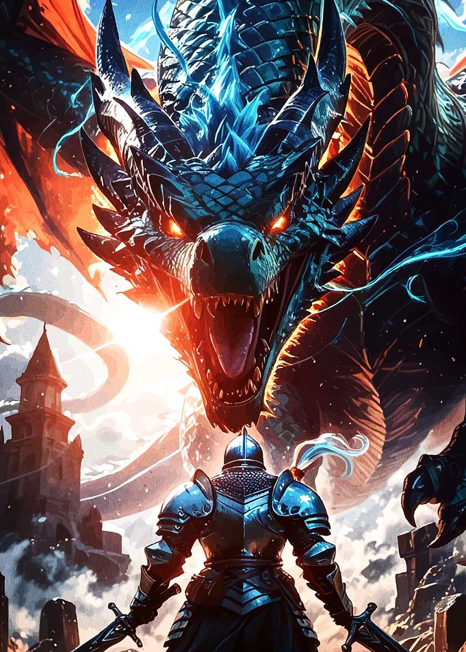 Knight Facing Dragon