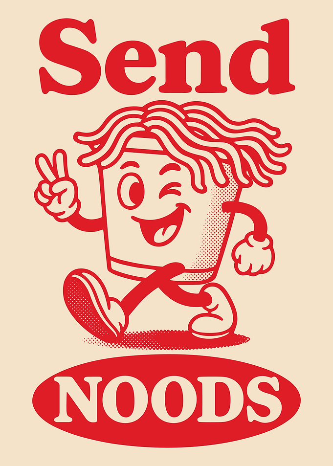Send Noods Cartoon Character