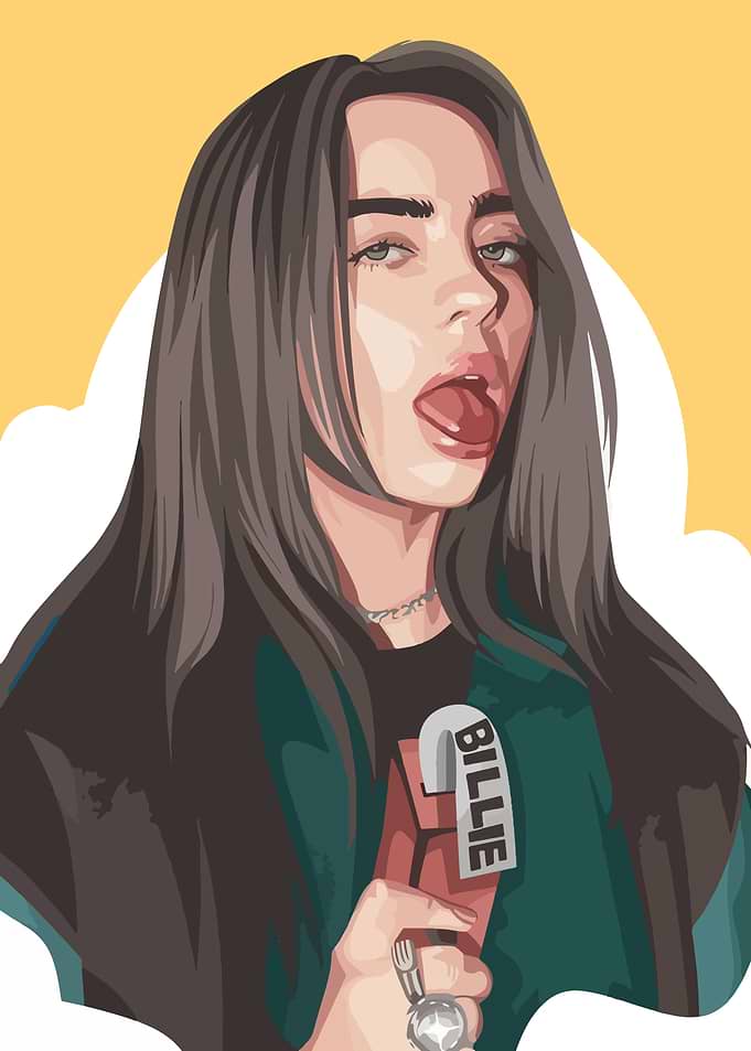 Billie Eilish Digital Art Portrait