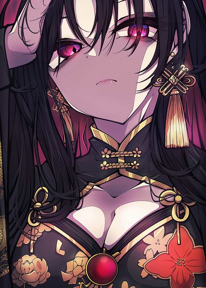 Anime Girl in Traditional Chinese Dress