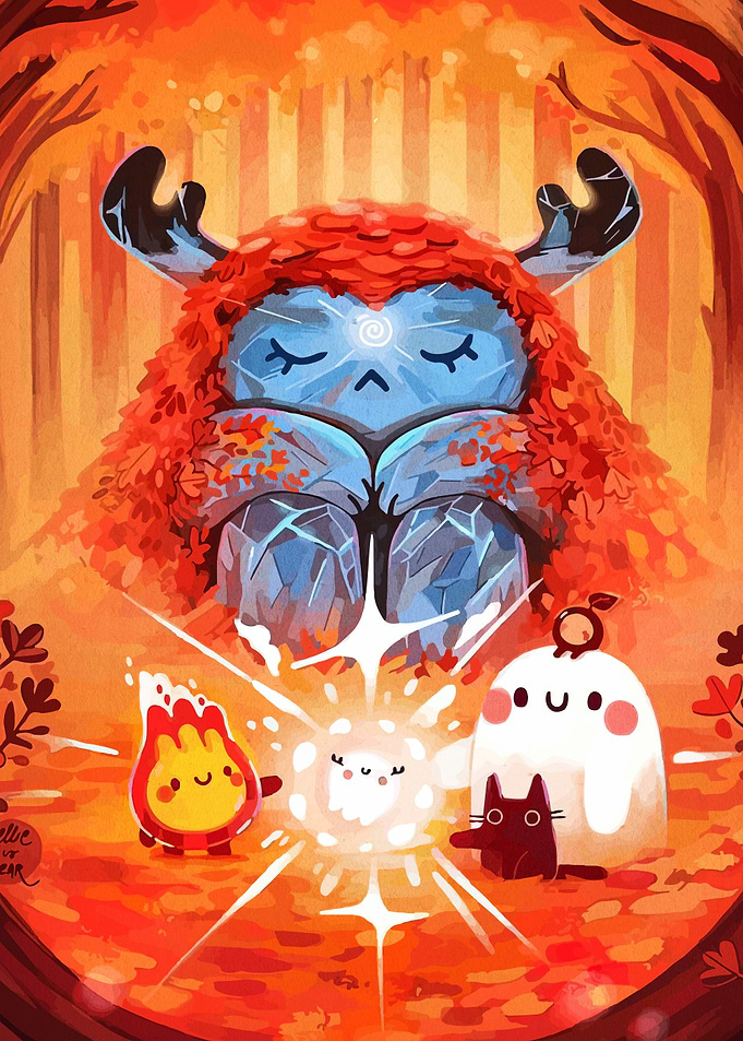 Autumn Forest Spirit and Friends