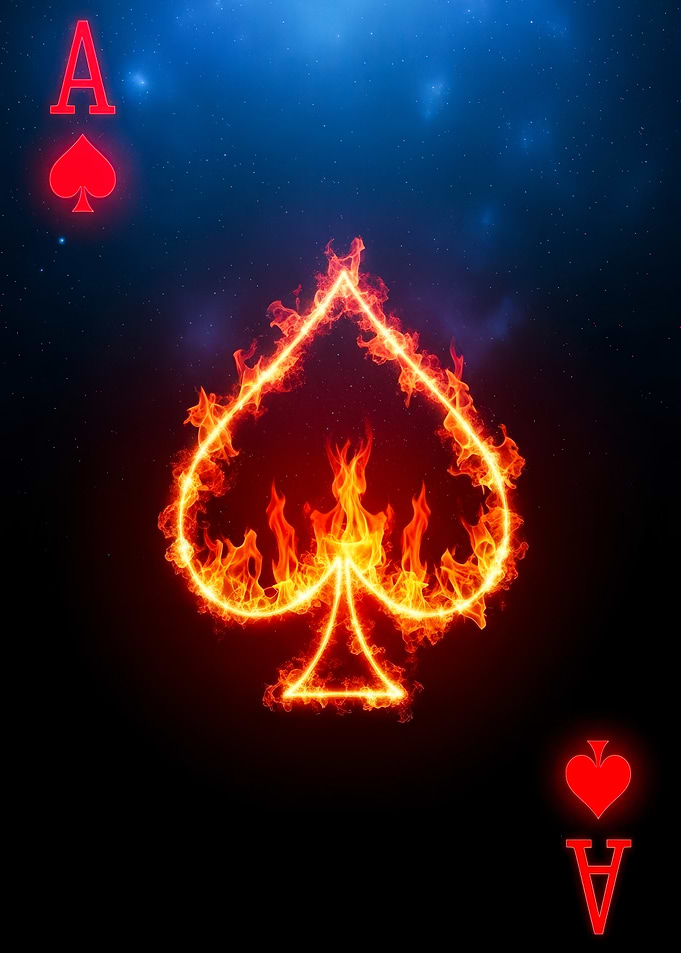 Ace of Spades in Flames