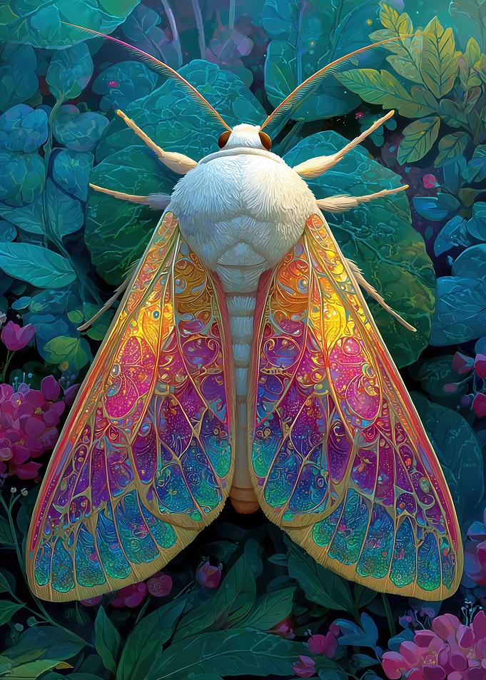 Colorful Psychedelic Moth