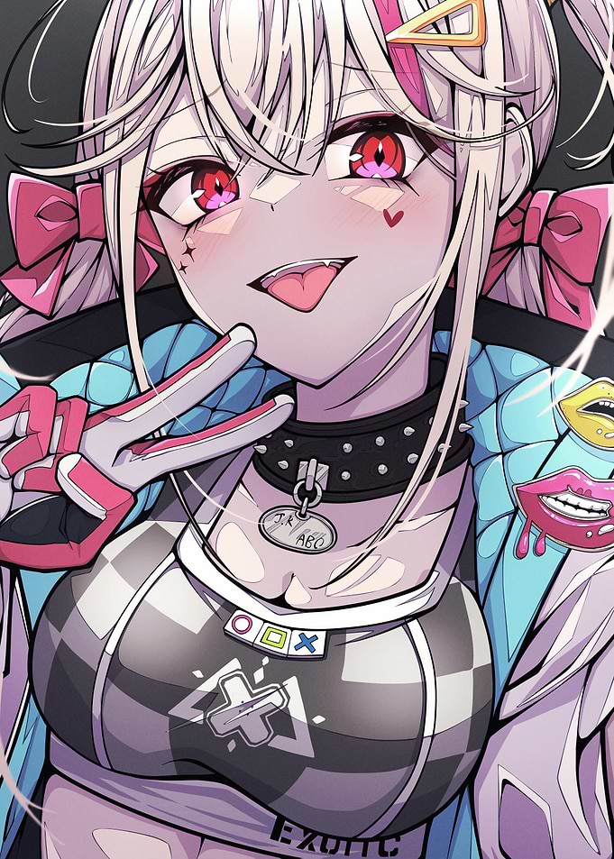 Anime Girl with Pink Accents