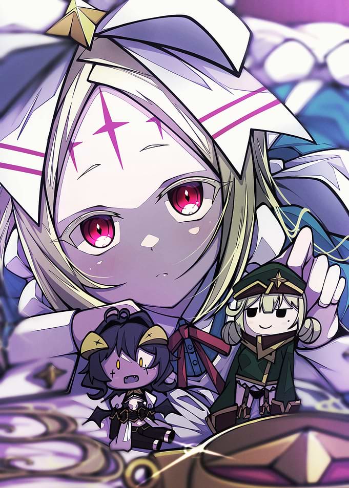 Anime Girl with Plushies