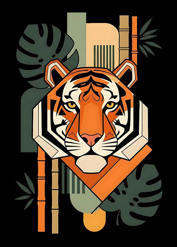 Geometric Tiger with Tropical Leaves