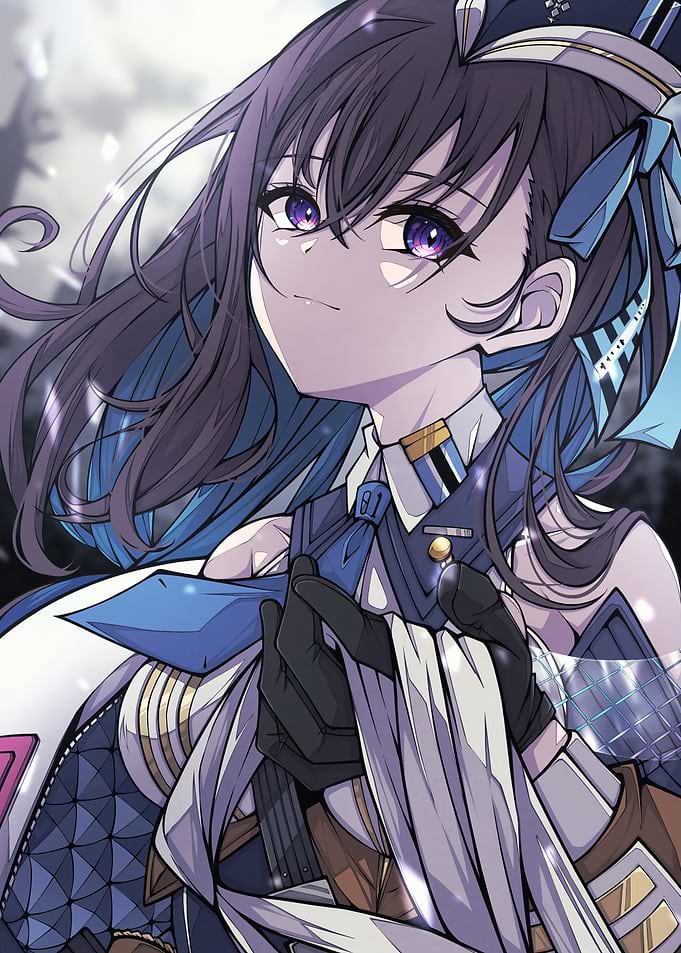 Anime Girl in Uniform Digital Art
