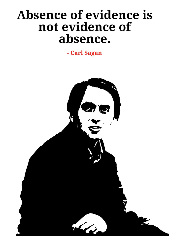 Carl Sagan Quote Black and White Portrait