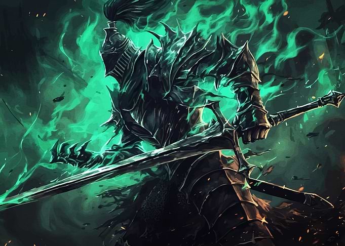 Dark Knight Emerald Flames