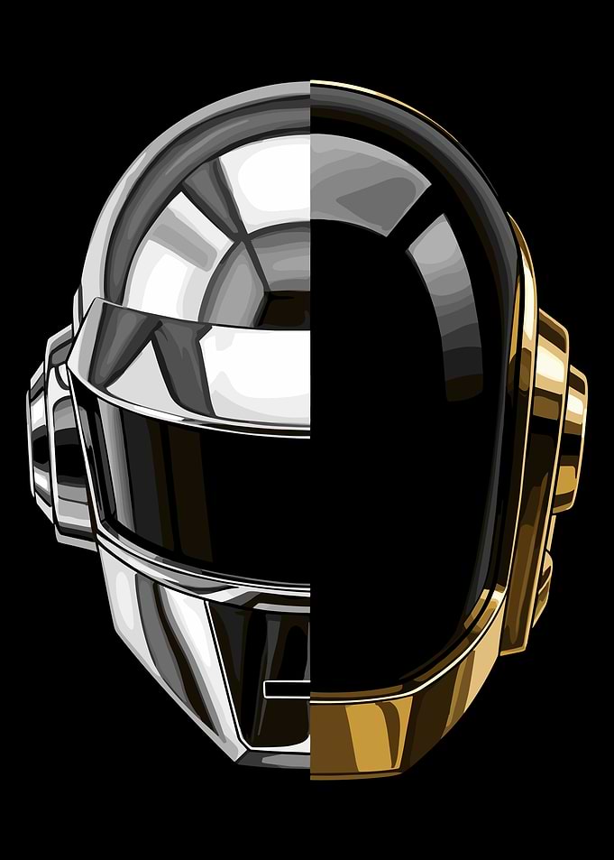 Daft Punk Helmets Split