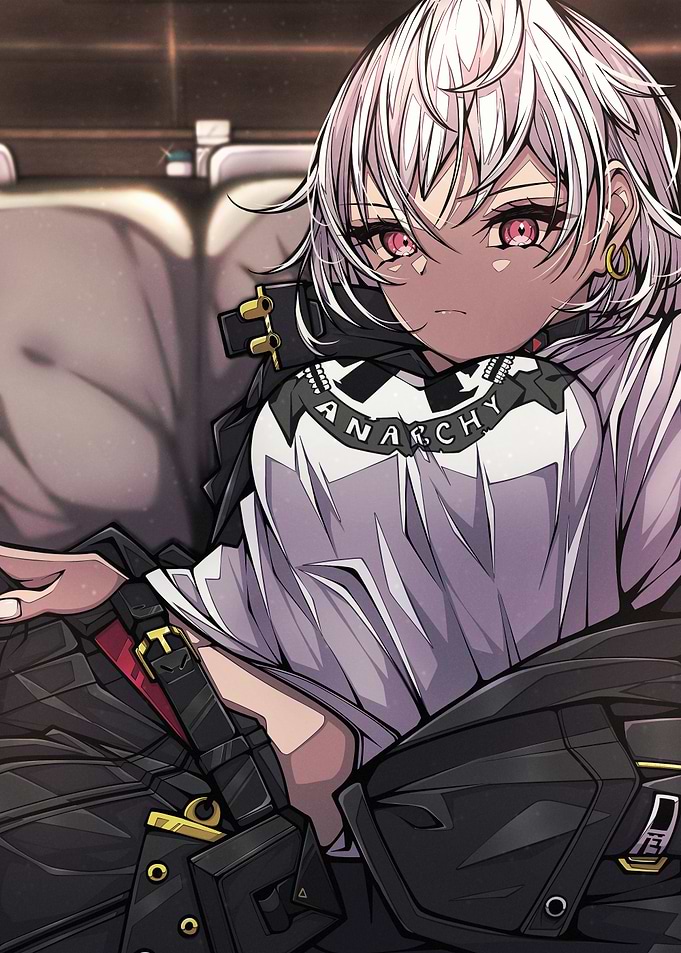 Anime Girl with Anarchy Shirt